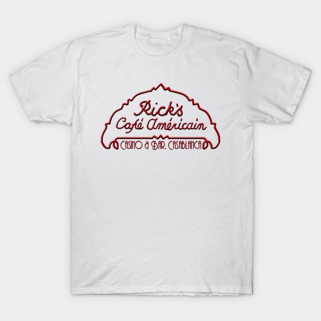 Rick's Cafe Americain - Casablanca T-Shirt by G. Patrick Colvin